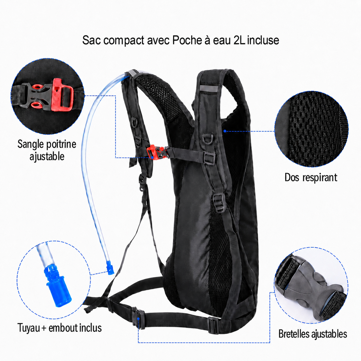 Sac d’hydratation trail 2L