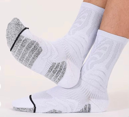 Chaussettes trail respirantes blanches