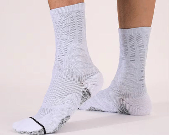Chaussettes trail respirantes blanches