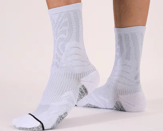 Chaussettes trail respirantes blanches